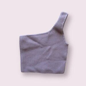 Aritzia Babaton Pink One Shoulder Top